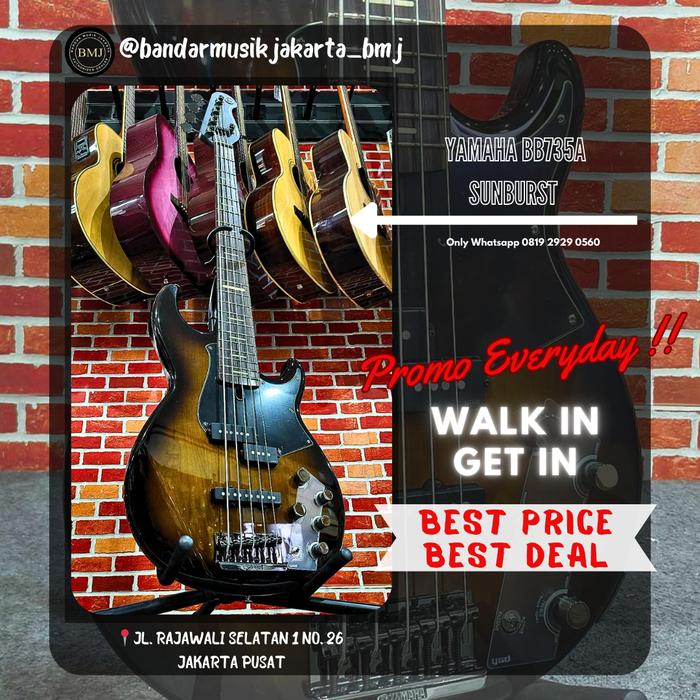 Gambar YAMAHA BB735A ELECTRIC GUITAR BASS  BMJ G - SB dari Bandar Musik Jakarta BMJ undefined Tokopedia