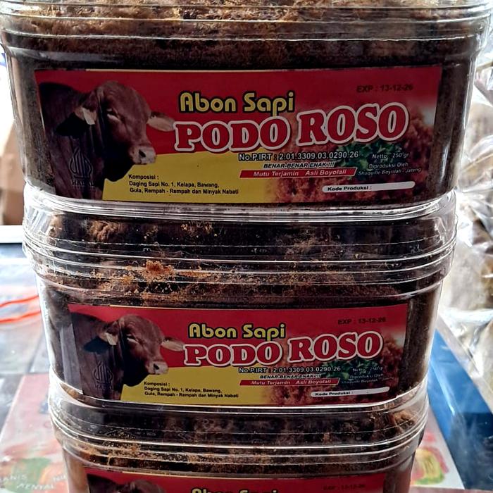 Gambar Promo Abon Sapi Podo Roso 250g Enak dan Cocok Untuk Lauk Makan dari Gudang Frozen Food_NEW undefined Tokopedia
