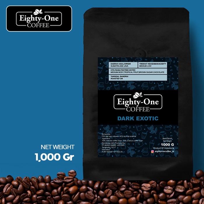 Gambar Dark Exotic Eighty-One Coffee | Kopi Robusta 70% 1,000 Gram - Medium V60 dari Eightyone Coffee Roasters undefined Tokopedia