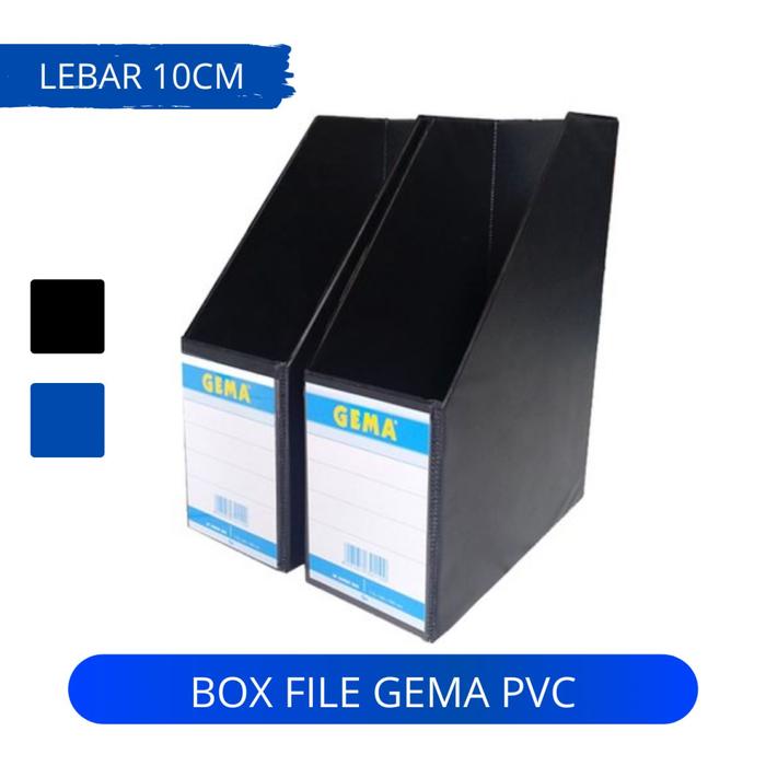 Gambar Box File Gema PVC 10cm Magazine File Document Organizer - Hitam dari Dunia Belajarku undefined Tokopedia