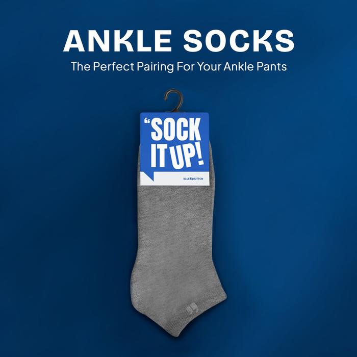 Gambar BlueButton Ankle Sock Kaos Kaki Semata Kaki - Grey dari BlueButton undefined Tokopedia