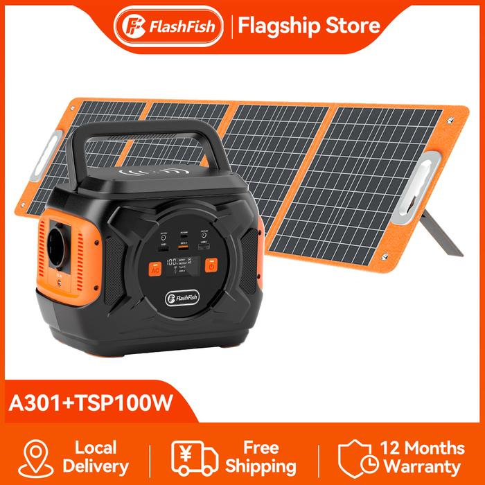 Gambar FlashFish A301 Power Generator 300W With TSP100W Solar Panel dari Flashfish Flagship Store undefined Tokopedia