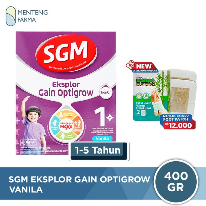 Gambar SGM Eksplor Gain Optigrow 1 Plus Vanilla 400 Gram dari Menteng Farma undefined Tokopedia