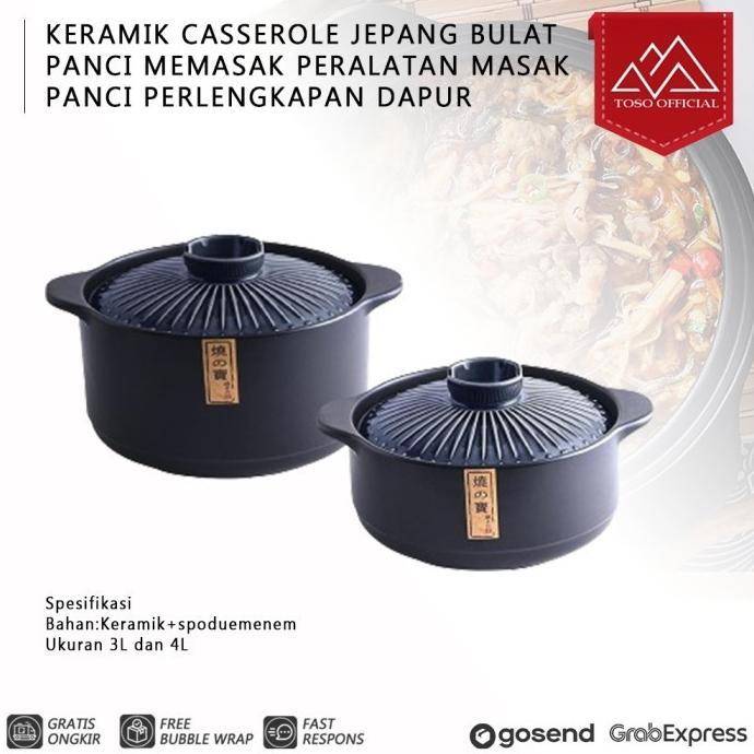 Gambar TERBARU Panci Casserole Japanese Ceramic Ramen Hot Pot Clay Pot Panci Keramik - 3 LITER dari Domain crap undefined Tokopedia