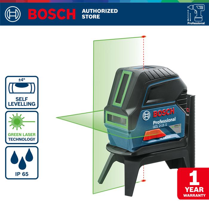 Gambar Bosch GREEN LASER SERIES Measuring Tool / Alat Ukur Laser Hijau - GCL 2-15 G dari Bosch Tools Authorized MGK undefined Tokopedia