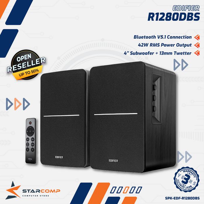 Gambar Edifier R1280DBs 2.0 Active Bookshelf Speaker - Hitam dari Starcomp Semarang undefined Tokopedia