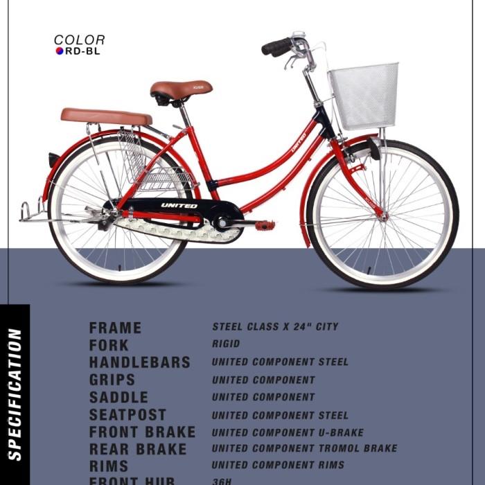 Gambar Sepeda Mini Keranjang / City Bike 24 United Class X dari Toko Sepeda Yerikho undefined Tokopedia