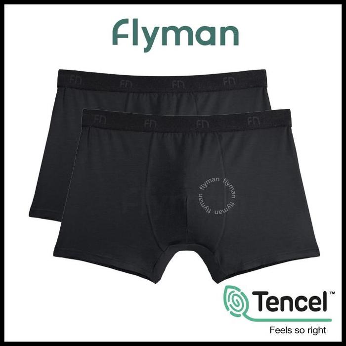 Gambar Terbaru Flyman Celana Dalam Boxer Pria Modal Fabric Tencel 2 Pcs Fm 3056 New Best Seller - Onyx, XXL dari cishopp1212 undefined Tokopedia
