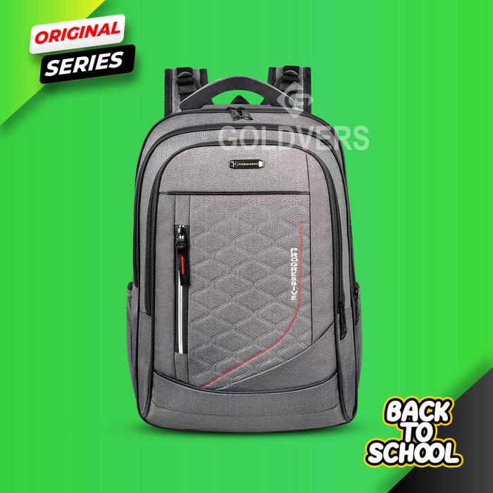 Gambar Tas Ransel Goldvers Casual Modern Backpack  Laptop Kuliah Kerja - Abu-abu dari goldvers undefined Tokopedia