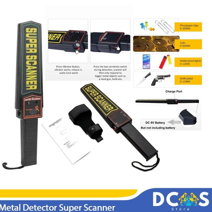 Gambar Handheld Metal Detector Metal Alat Deteksi Logam Super Scanner Bukan Garrett - TanpaBattery dari santriashop01 undefined Tokopedia