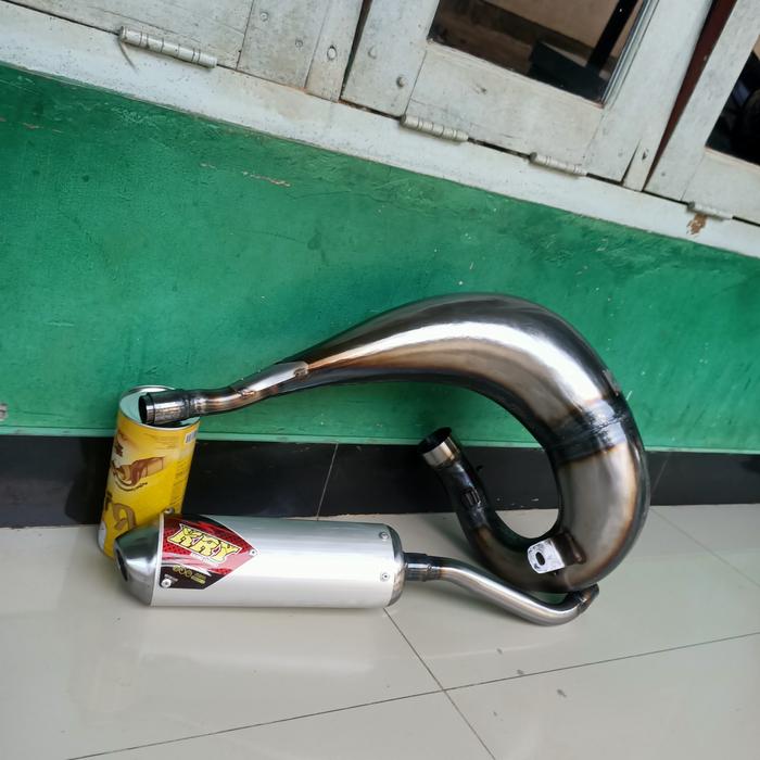 Gambar knalpot Yamaha YZ 125 perut only plat/Galvanis dari bengkel knalpot KRY Racing undefined Tokopedia