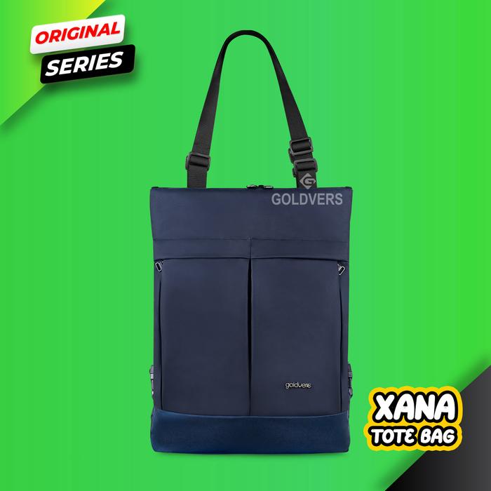 Gambar Totebag Pria Wanita Multifungsi Waterfroof Goldvers Tas Jinjing Laptop - Biru dari goldvers undefined Tokopedia