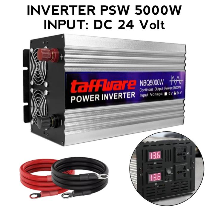 Jual Inverter DC to AC 6000 Watt Pure Sine Wave DC 12V 24V 48V ke AC ...