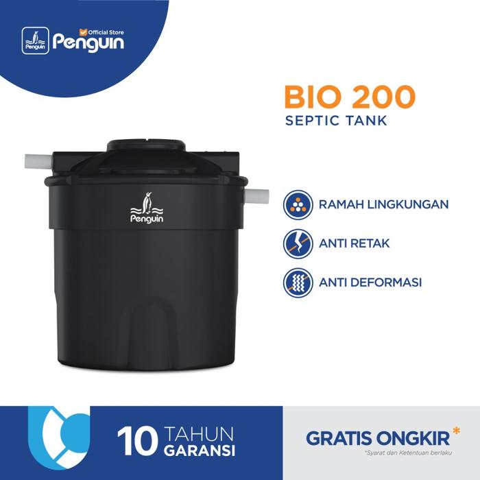 Gambar Septic Tank PENGUIN BIO-200 (2000 Liter) | Tangki Septik | Sepiteng - Hitam dari King-Bio undefined Tokopedia