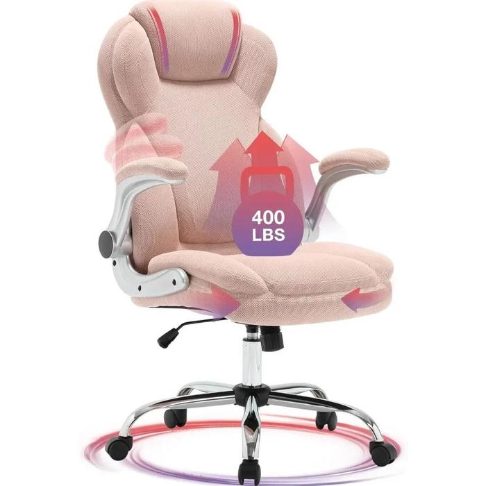 Jual Big and Tall Fabric Pink Office Chair Duty Executive Desk