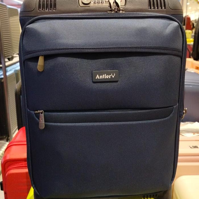 Gambar Koper Antler Titus Softcase Size Cabin 20"inci Ultra Light TSA - Black - Navy dari Raino bag collection undefined Tokopedia