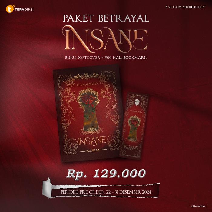 Gambar Pre order Buku Novel INSANE (22 - 31 Desember 2024) - BETRAYAL dari Bumi Fiksi Makassar undefined Tokopedia