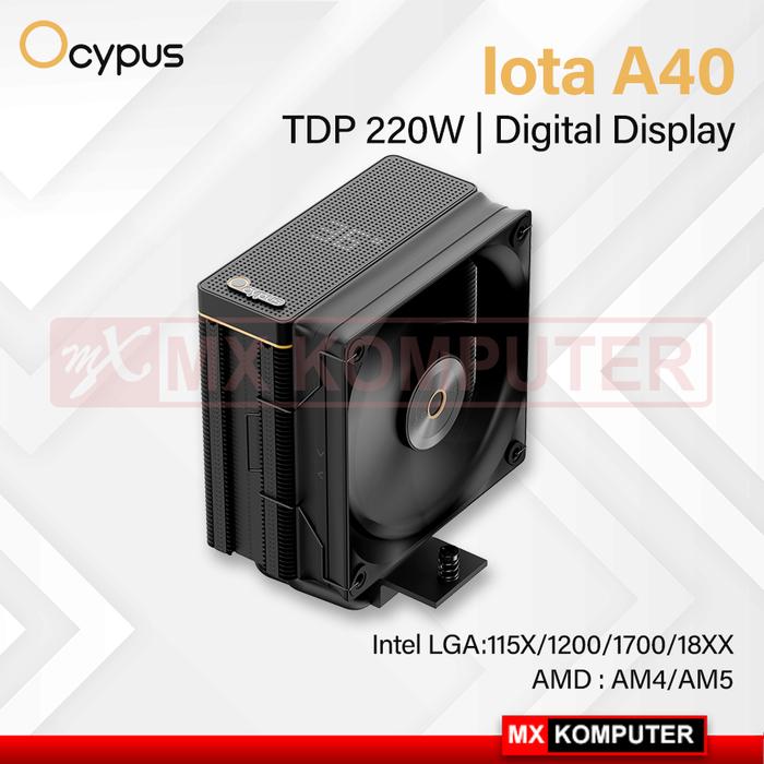 Gambar OCYPUS IOTA A40 CPU Air Cooler with High-Performance Silent Fan - Hitam dari MXKomputer_NEW undefined Tokopedia