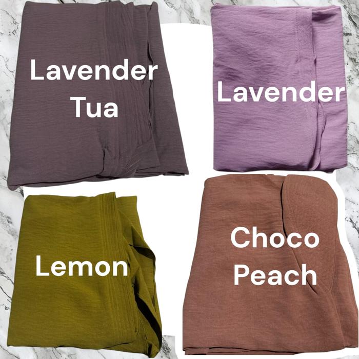 Gambar Khimar JUMBO NONPAD Bahan Crinkle Air Flow - lemon dari Gazala hijab undefined Tokopedia