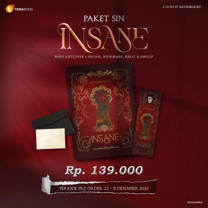Gambar Pre order Buku Novel INSANE (22 - 31 Desember 2024) - SIN dari Bumi Fiksi Makassar undefined Tokopedia