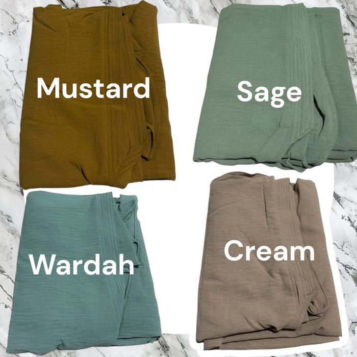 Gambar Khimar JUMBO NONPAD Bahan Crinkle Air Flow - Cream dari Gazala hijab undefined Tokopedia