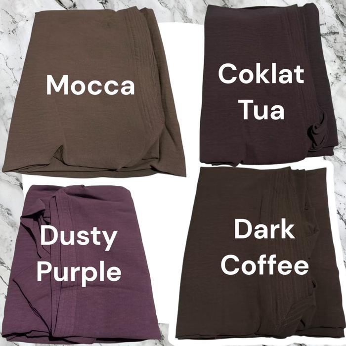 Gambar Khimar JUMBO NONPAD Bahan Crinkle Air Flow - mocca dari Gazala hijab undefined Tokopedia