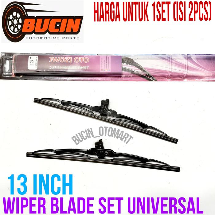 Gambar WIPER BLADE / KARET WIPER DEPAN SET UNIVERSAL - TERSEDIA UKURAN 13inch, 14inch, 16inch, 17inch, 18inch (HARGA UNTUK 1SET ISI 2PCS) - 13 INCH dari bucin otomart undefined Tokopedia