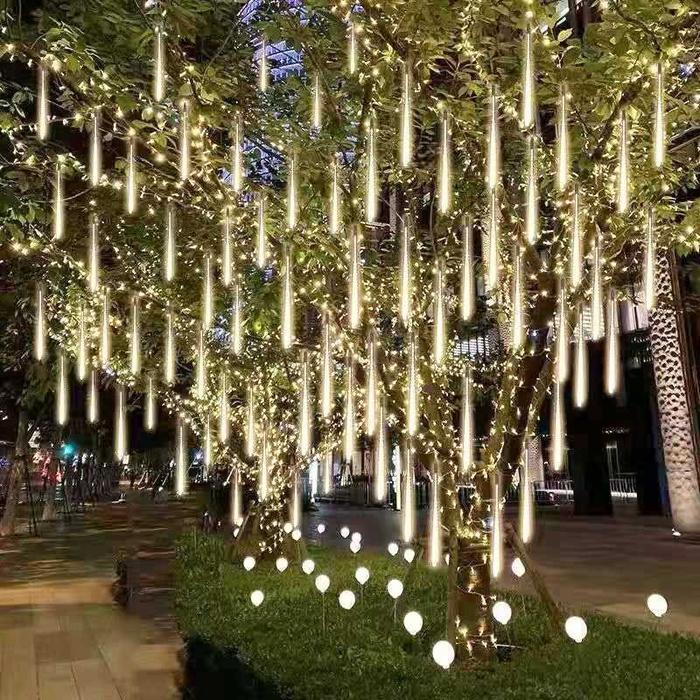 Gambar Lampu Hias Outdoor Pohon Cafe Restoran Toko String Lights Meteor Waterproof Warm White 8PCS dari SEVHstore undefined Tokopedia