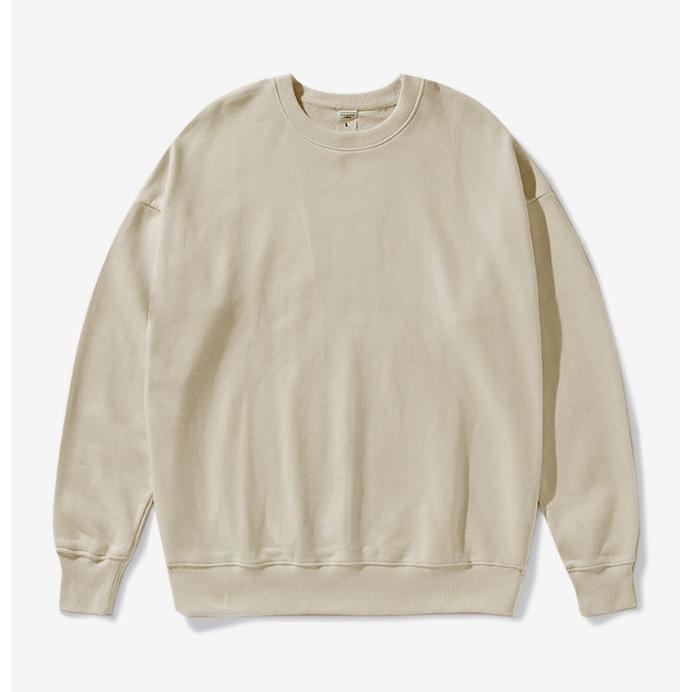 Gambar MasterFk Crewneck Polos Cream Pria Wanita M-XXL - Cream, M dari MasterFK undefined Tokopedia