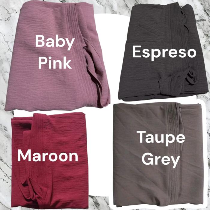 Gambar Khimar JUMBO NONPAD Bahan Crinkle Air Flow - maroon dari Gazala hijab undefined Tokopedia