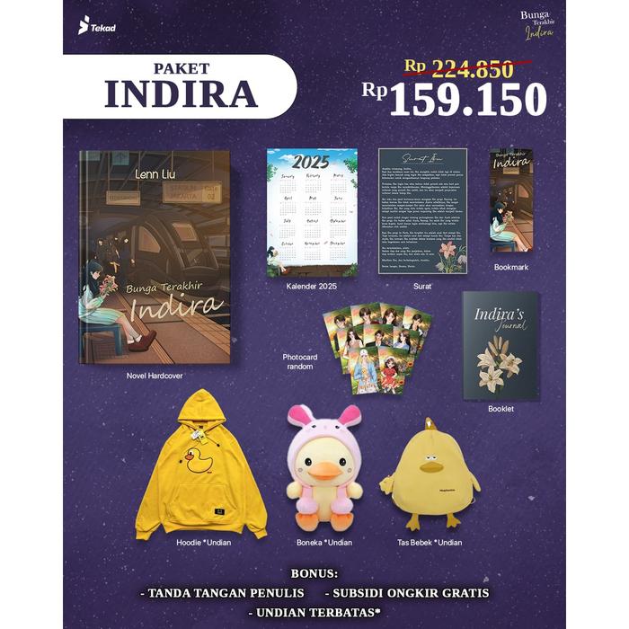 Gambar PREE ORDER - BUKU NOVEL - BUNGA TERAKHIR INDIRA BY LENN LIU - BUMIFIKSI - PAKET BUNGA - Indira dari Bumi Fiksi Makassar undefined Tokopedia