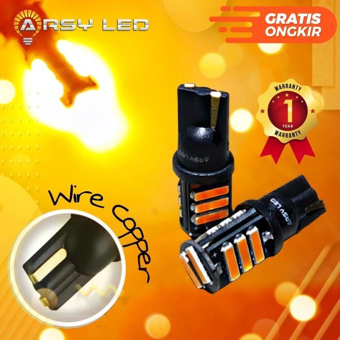 Gambar sa Lampu Sein Sen Motor Led T10 7014 11 titik Super Bright Kuning Amber sa - Orange dari mubarokjayakita undefined 5 Tokopedia