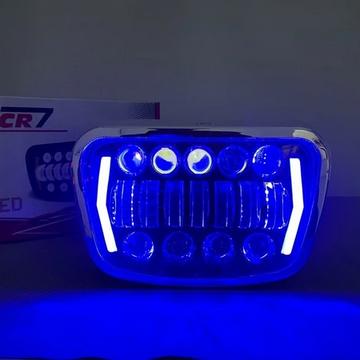 Gambar Headlamp LED 100 Lampu Utama 16 Led Oval Rxking Untuk Rx King GL new CR7 - Biru dari PRASHOEJOE undefined Tokopedia