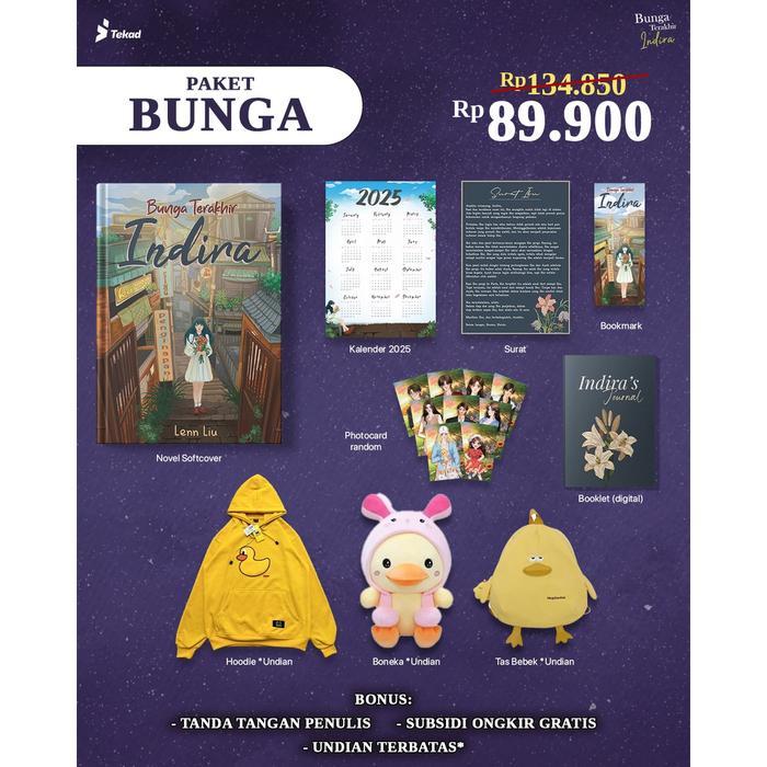 Gambar PREE ORDER - BUKU NOVEL - BUNGA TERAKHIR INDIRA BY LENN LIU - BUMIFIKSI - PAKET BUNGA - Bunga dari Bumi Fiksi Makassar undefined Tokopedia