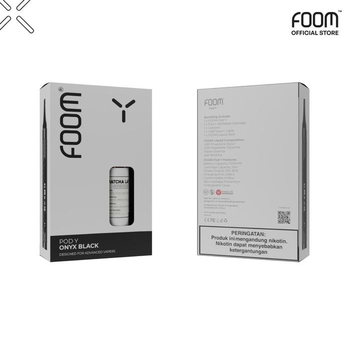 Gambar FOOM POD Y BUNDLING LIQUID 15ML - ONYX BLACK - BW MATCHA LATTE dari FOOMSTORE MALANG undefined Tokopedia