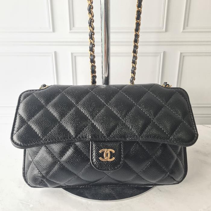 Quilted Handbag Black Chanel Inspired Bag Chanel Mini Shopping