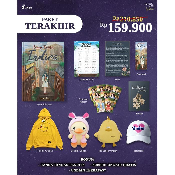 Gambar PREE ORDER - BUKU NOVEL - BUNGA TERAKHIR INDIRA BY LENN LIU - BUMIFIKSI - PAKET BUNGA - Terakhir dari Bumi Fiksi Makassar undefined Tokopedia