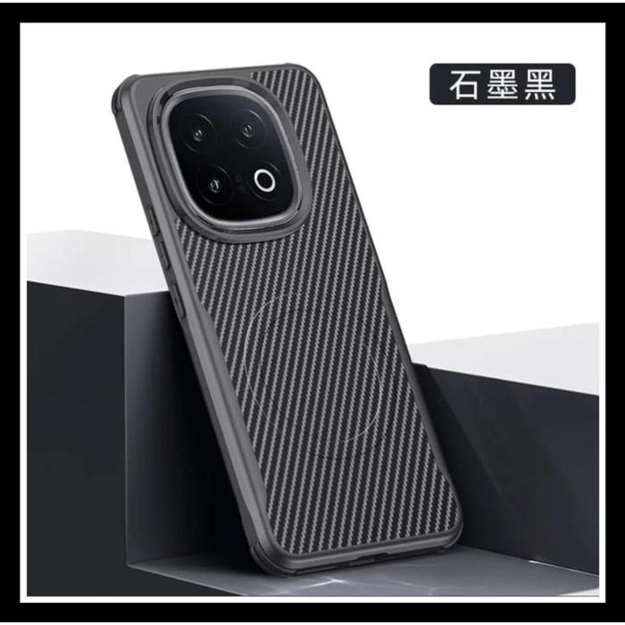 Gambar Vivo IQOO 13 5G Carbon Tex Magnetic Magsafe Original Hard Case Casing Bumper Soft Silicone Cover - HITAM., VIVO IQOO 13. dari Mr TheBest undefined Tokopedia