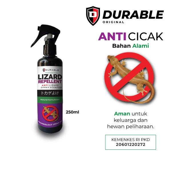 Gambar Durable Spray Anti Pengusir Cicak Lizard Repellent Rumah Gudang Mobil - Cicak 250ml dari Durable Indonesia undefined Tokopedia