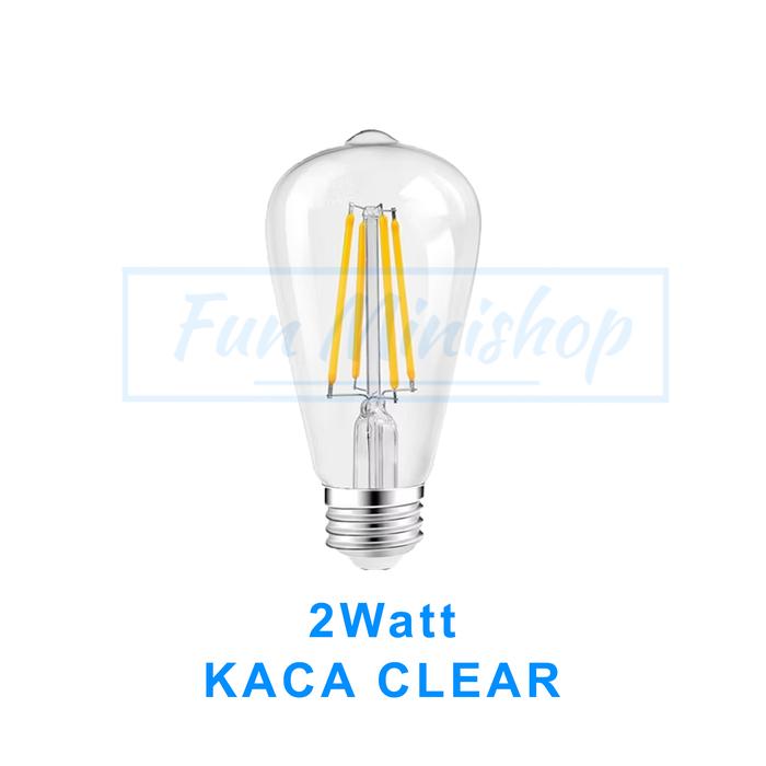 Gambar Bohlam Lampu Edison / Filament ST64 / Lampu Cafe Lampu Gantung DECOR - 2W Bening dari FUN MINISHOP undefined Tokopedia