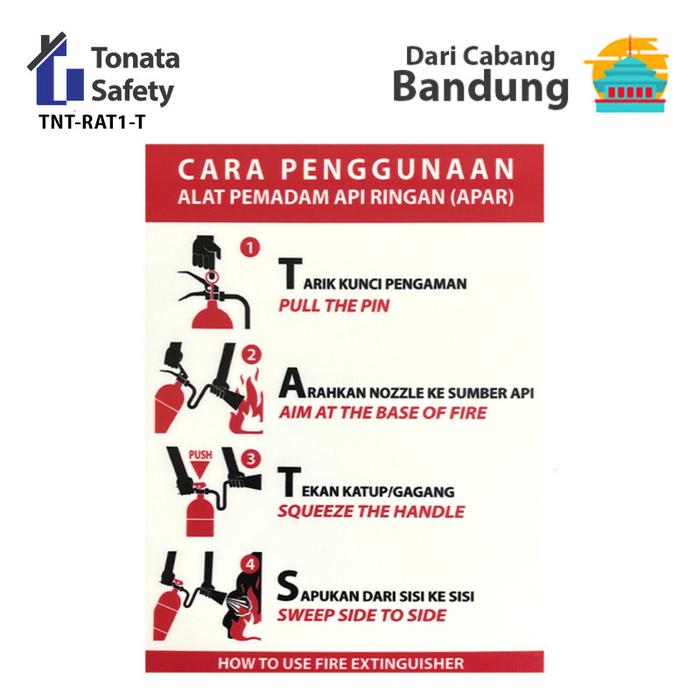 Promo Rambu Akrilik Cara Penggunaan APAR - Kota Bandung - Tonata Safety ...