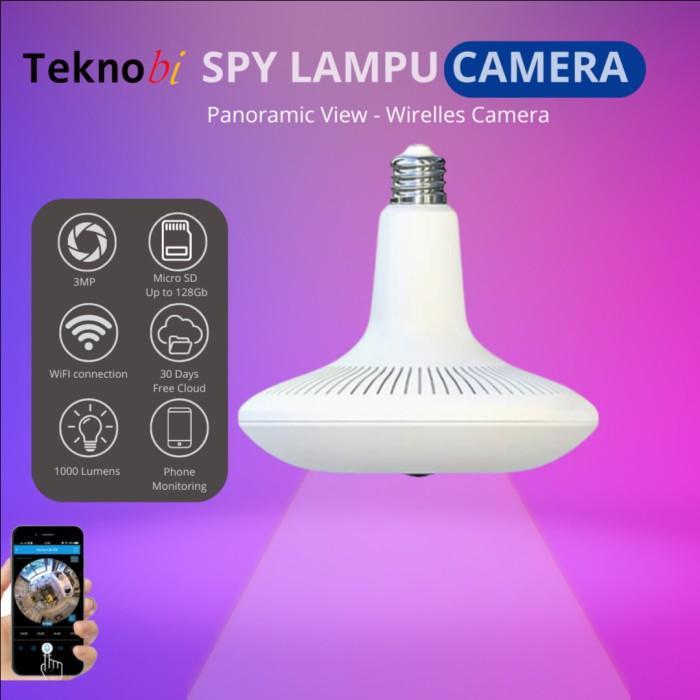 Jual CCTV Lampu spy camera 3MP Teknobi 1000 Lumens 48 Led Kab