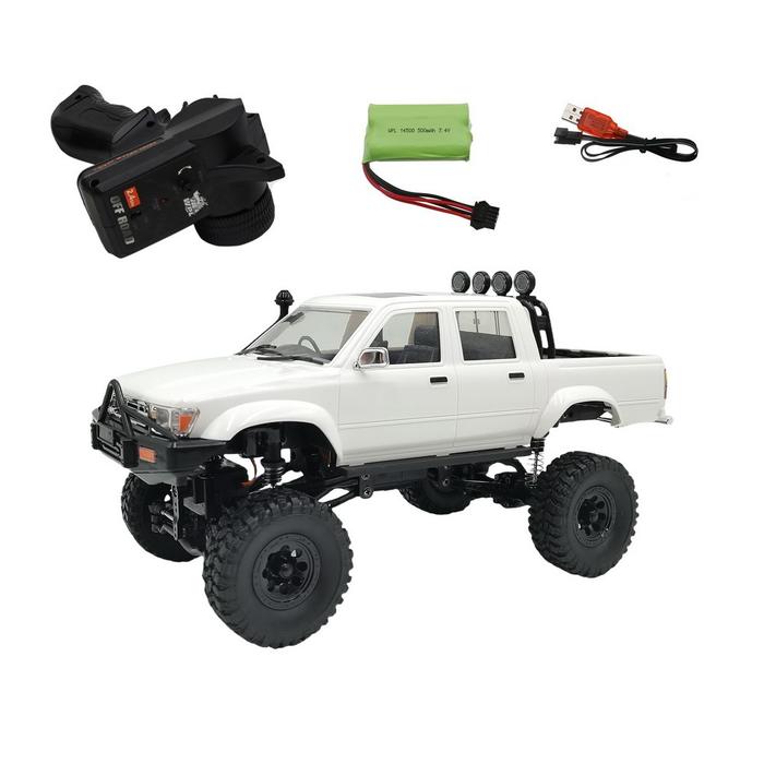 Gambar WPL C64-1 TOYOTA Hilux double cabin high suspension full propo 4WD rc - Putih dari Importir mainan undefined Tokopedia