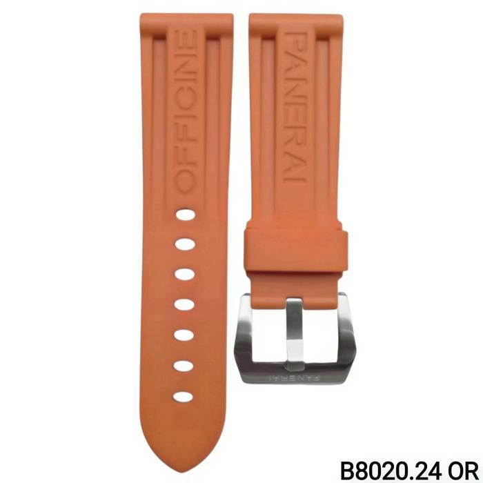 Gambar Tali Jam Tangan 24 MM - Replecement Strap Rubber PAM Engrave 8020.24 - B Orange dari Watch Band N strap undefined Tokopedia