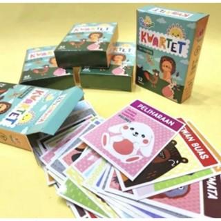 Gambar Kuartet Kwartet Mainan Anak Kartu Bermain - KUARTET ANIMAL dari Waroeng Gigi undefined Tokopedia