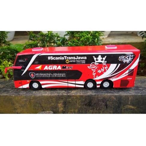 Gambar Mainan Anak Miniatur Mobil Bus Agra Mas DD Telolet Rc Remot Full Led SALE!!! - Bus Non Lampu, Pakai Telolet dari Loska MARKET undefined Tokopedia