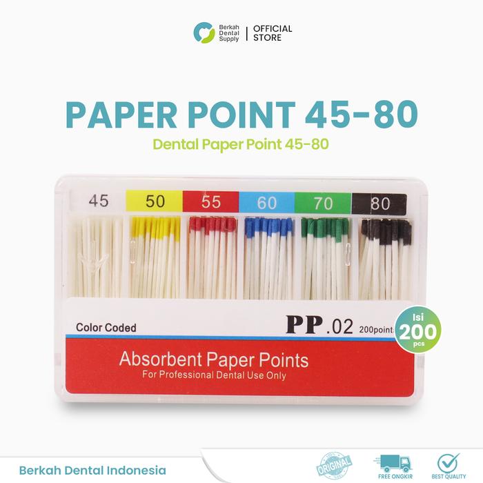Gambar Dental Paper Point 15-40 dan 45-80 - 45-80 dari BERKAH DENTAL INDONESIA. undefined Tokopedia