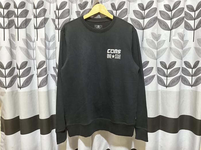 Jaket Converse Crewneck Jaket Sweater Crewneck Converse Big Logo Grey