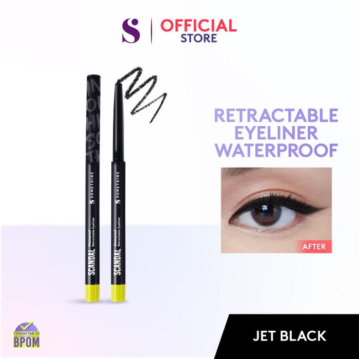 Gambar [FLASH SALE] SOMETHINC SCANDAL Waterproof Retractable Eyeliner - Jet Black dari Somethinc undefined Tokopedia
