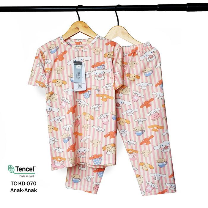 Gambar GREET NIGHT WEAR - PIYAMA PENDEK PANJANG TENCEL ANAK MIX (TC-KD) PP - TC-KD-070, SIZE 14 dari greetnightwear undefined Tokopedia